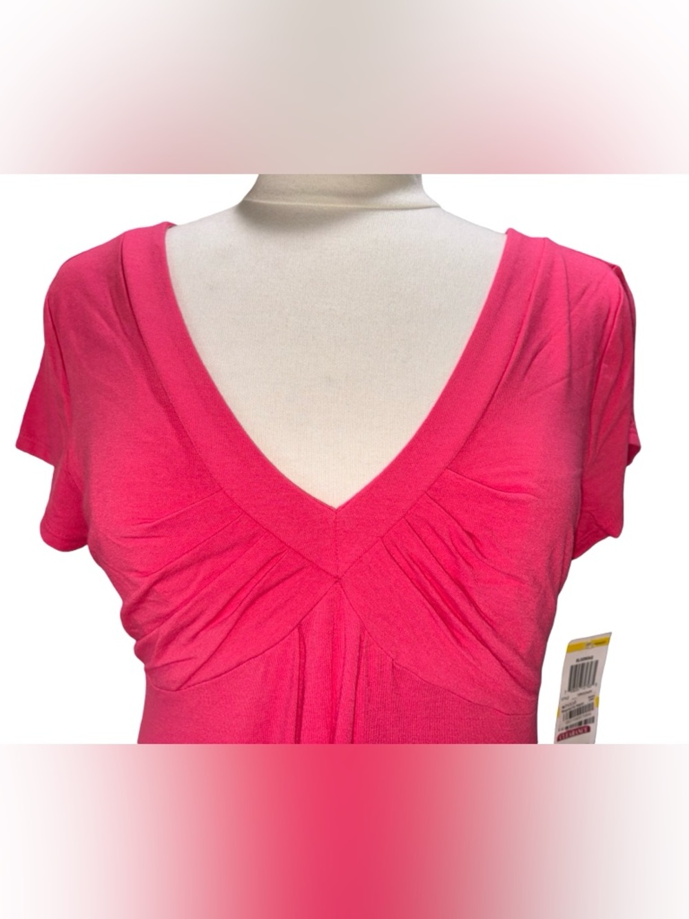 INC International Concepts Pink V-Neck Dress Petite M Flowy Casual NWT - Picture 3 of 10